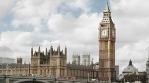 Buckingham Palace and Tower of London in London, England