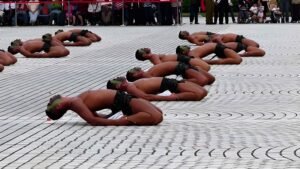 military frogmen perfect formation