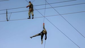 photographer under full moon